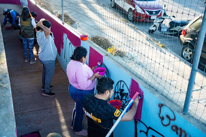 Tequio Vecinal en el Fraccionamiento Ríos, se traduce en acciones de embellecimiento y un entorno más seguro
