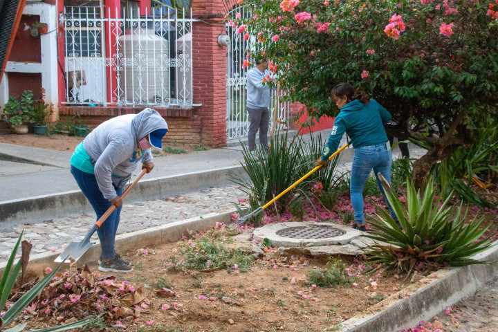 Realizan Tequio Vecinal en la Cuarta Etapa del Infonavit Primero de Mayo