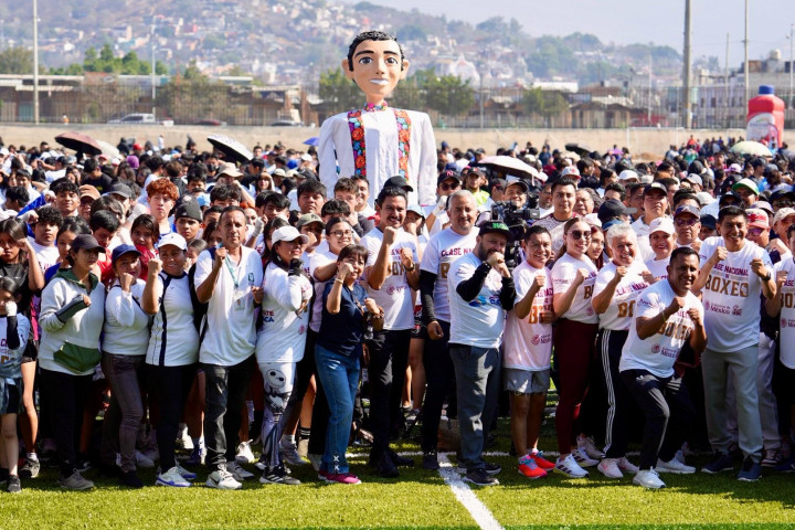 Participa Ray Chagoya en la Clase Nacional de Boxeo “Boxeando por la Paz” en el Parque Primavera