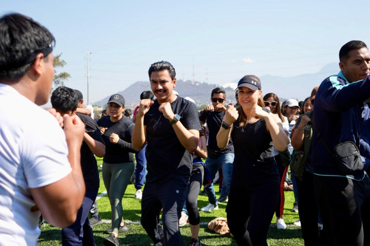 Participa Ray Chagoya en la Clase Nacional de Boxeo “Boxeando por la Paz” en el Parque Primavera