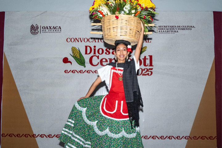 Joselyn Pamela Mendoza Reyes, representante de la Diosa Centéotl 2025 de Oaxaca de Juárez