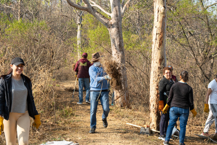 Se realiza Tequio vecinal en el Cerro del Fortín
