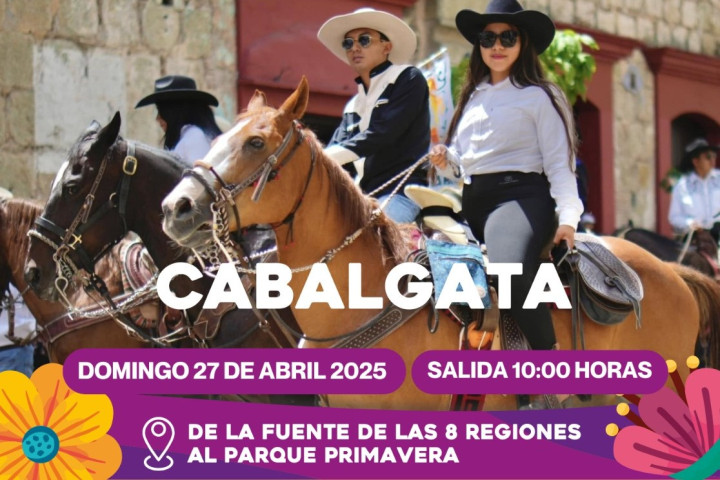 Todo listo para la Cabalgata del Festival Primavera Rodolfo Morales en Oaxaca de Juárez