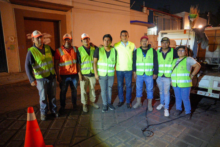 Trabajos nocturnos fortalecen la imagen y funcionalidad del Centro Histórico