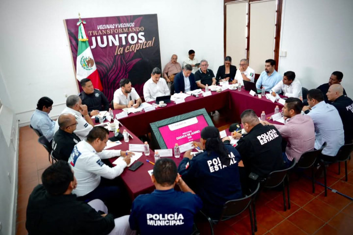 Coordinan acciones para garantizar la seguridad en la capital oaxaqueña