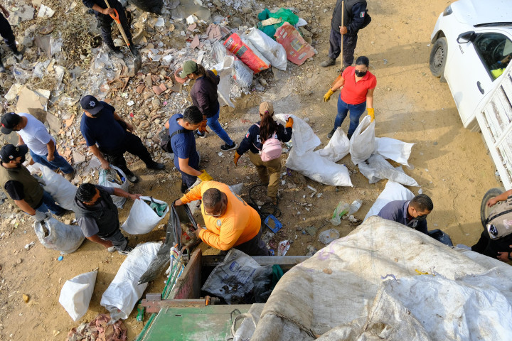 Recuperan espacio público en el Ejido Guadalupe Victoria con Tequio Vecinal