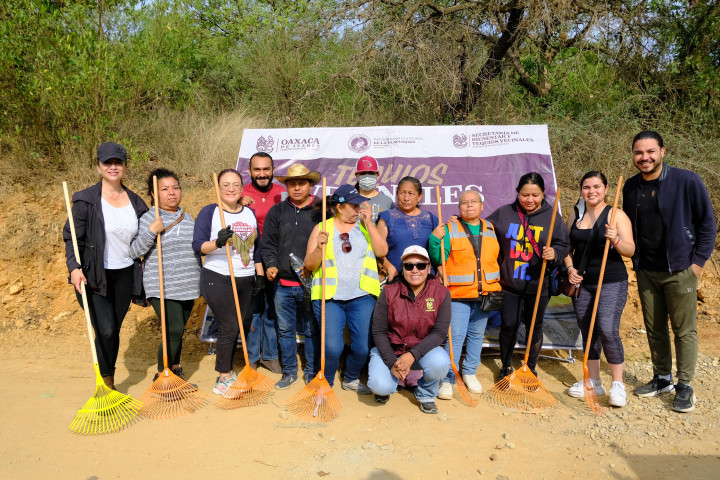 Recuperan espacio público en el Ejido Guadalupe Victoria con Tequio Vecinal