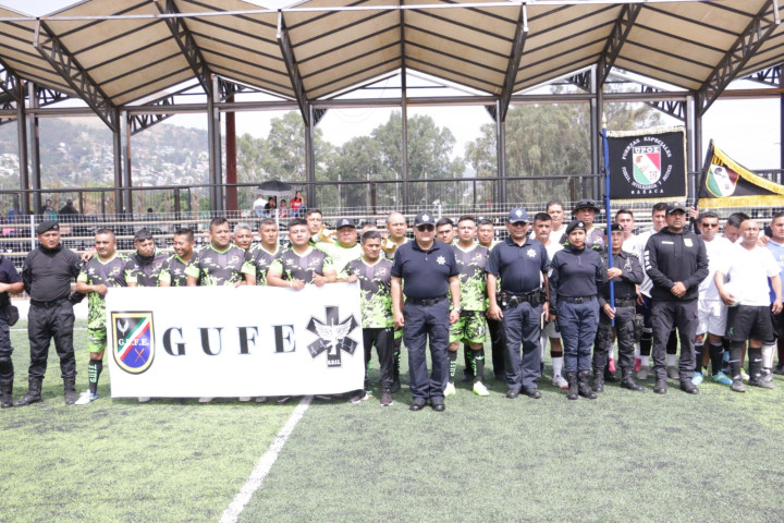 Con cuadrangular de futbol celebran Aniversario del Grupo Urbano de Fuerzas Especiales