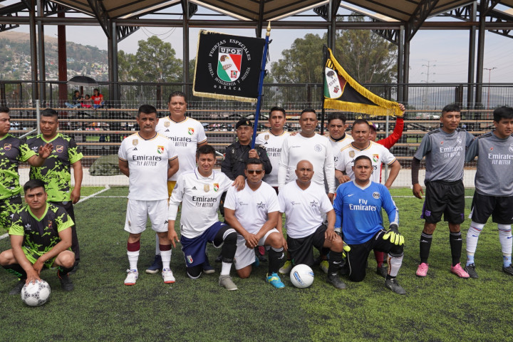 Con cuadrangular de futbol celebran Aniversario del Grupo Urbano de Fuerzas Especiales