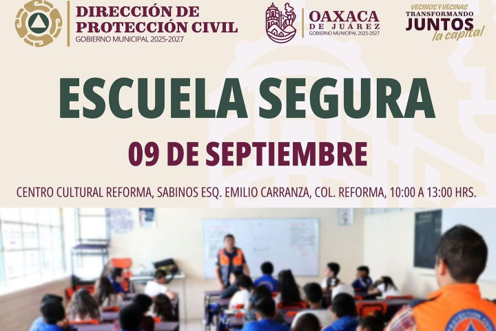 Gobierno Municipal convoca a la ciudadanía al Foro Escuela Segura para impulsar la cultura de la prevención