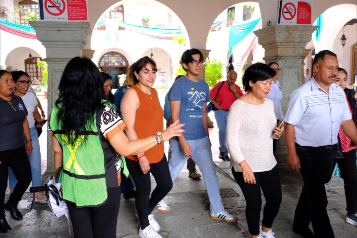 Participación activa en el Segundo Simulacro Nacional 2025 en el Palacio Municipal de Oaxaca de Juárez